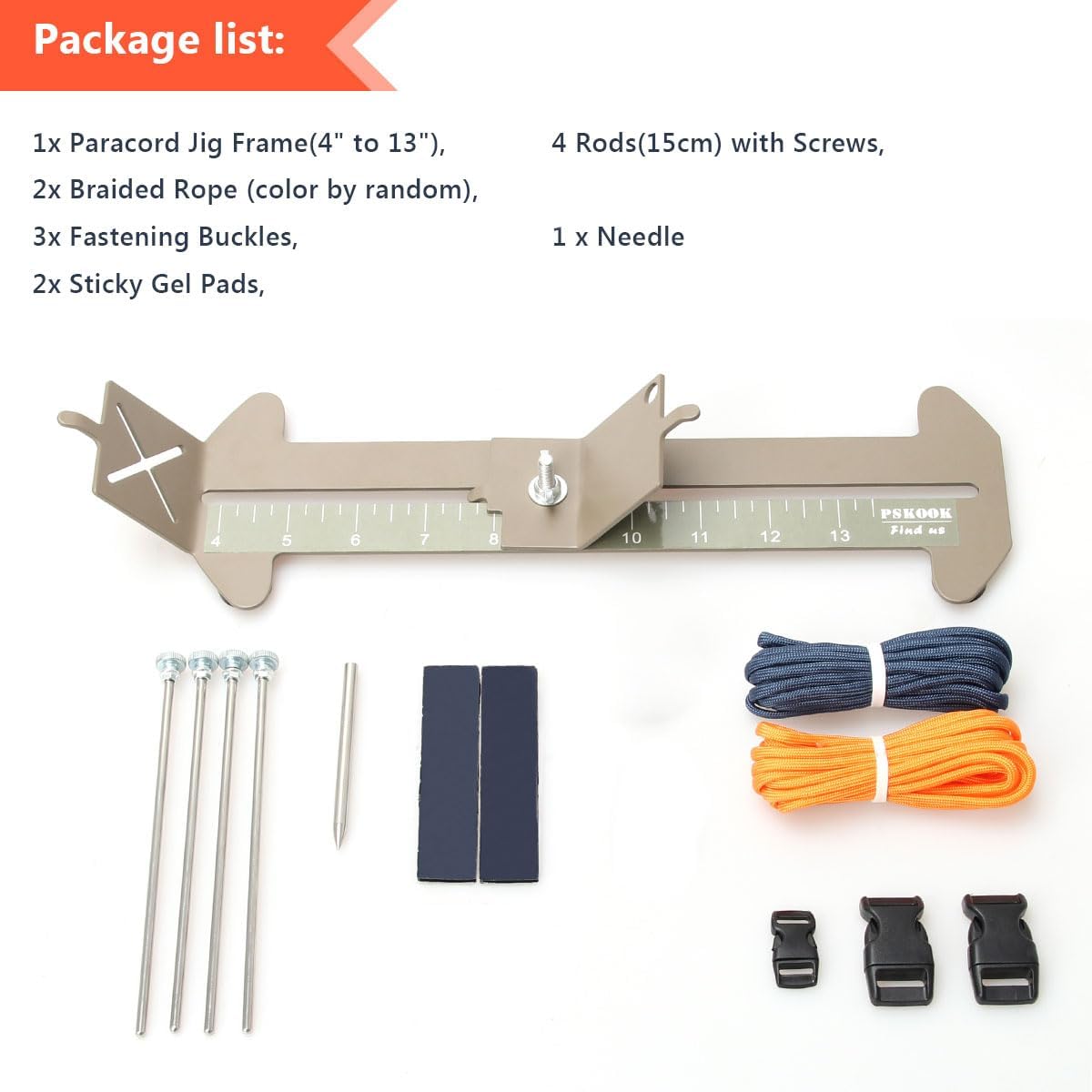 2 in 1 Paracord Bracelets Kit, Paracord Jigs and Tools, Monkey Fist Jig