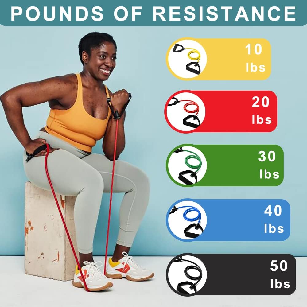 Resistance Bands with Handles, Exercise Bands with Handles, Door Anchor