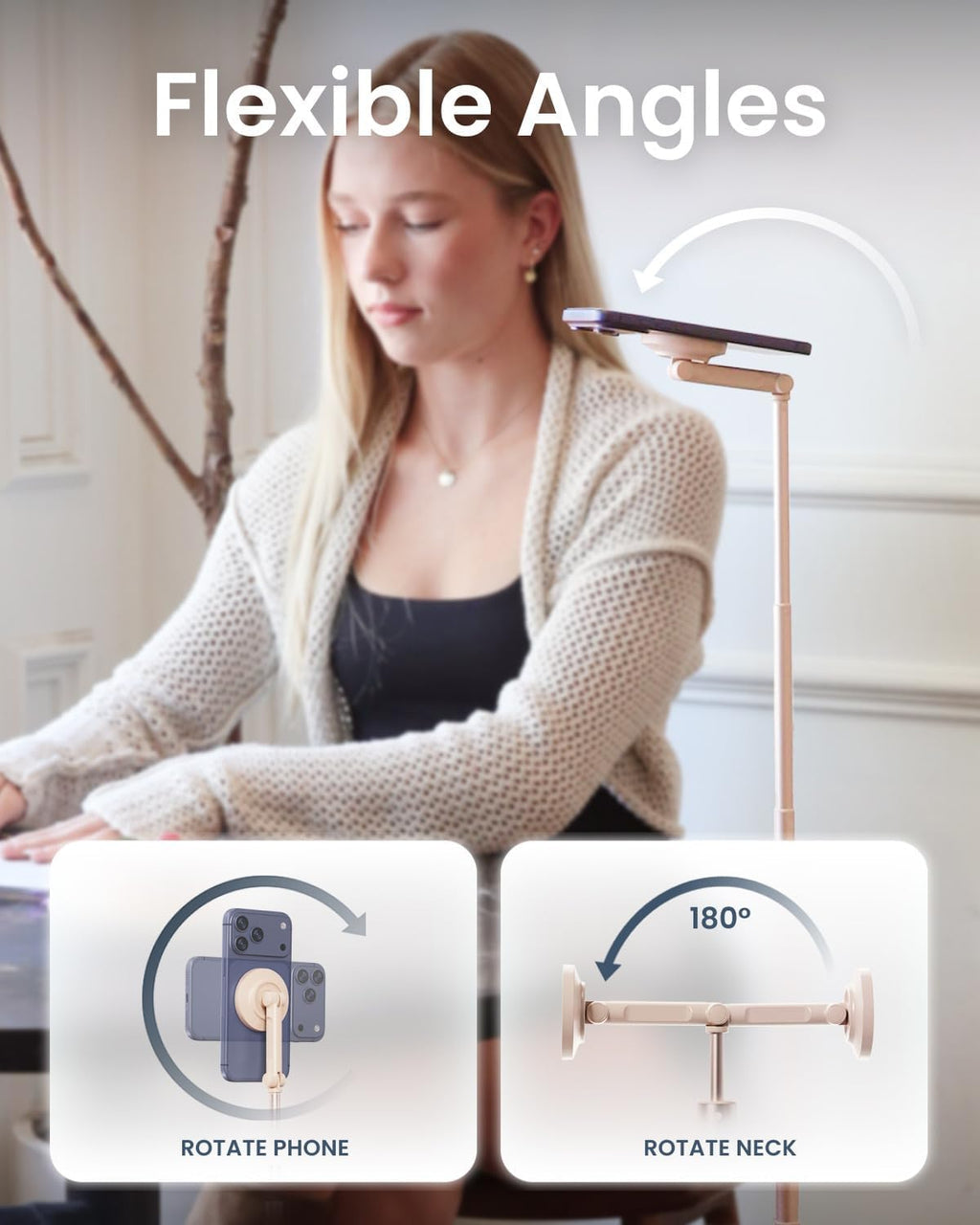 KraftGeek Magnetic Phone Tripod for iPhone, JustTap Tripod for MagSafe