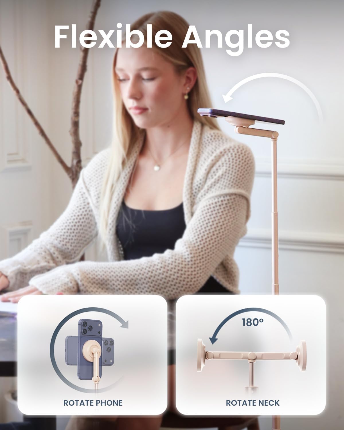 KraftGeek Magnetic Phone Tripod for iPhone, JustTap Tripod for MagSafe