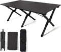 rollingsurfer Folding Camping Table, Lightweight Roll-Up Table Aluminum Low Portable Picnic Table with Easy Carrying Bag for Outdoor, Beach, Picnic, Backyards, BBQ and Party