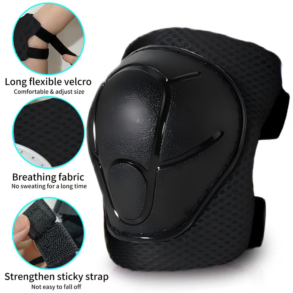 Gradient Color Kids Protective Gear Set Knee Pads for Kid 2-14 Years,W/ Adjustable Strap Kids/Youth Knee Pads Elbow Pads Wrist Guards Set for Inline Roller Skates,Cycling,BMX Bike,Skateboard,Scooter