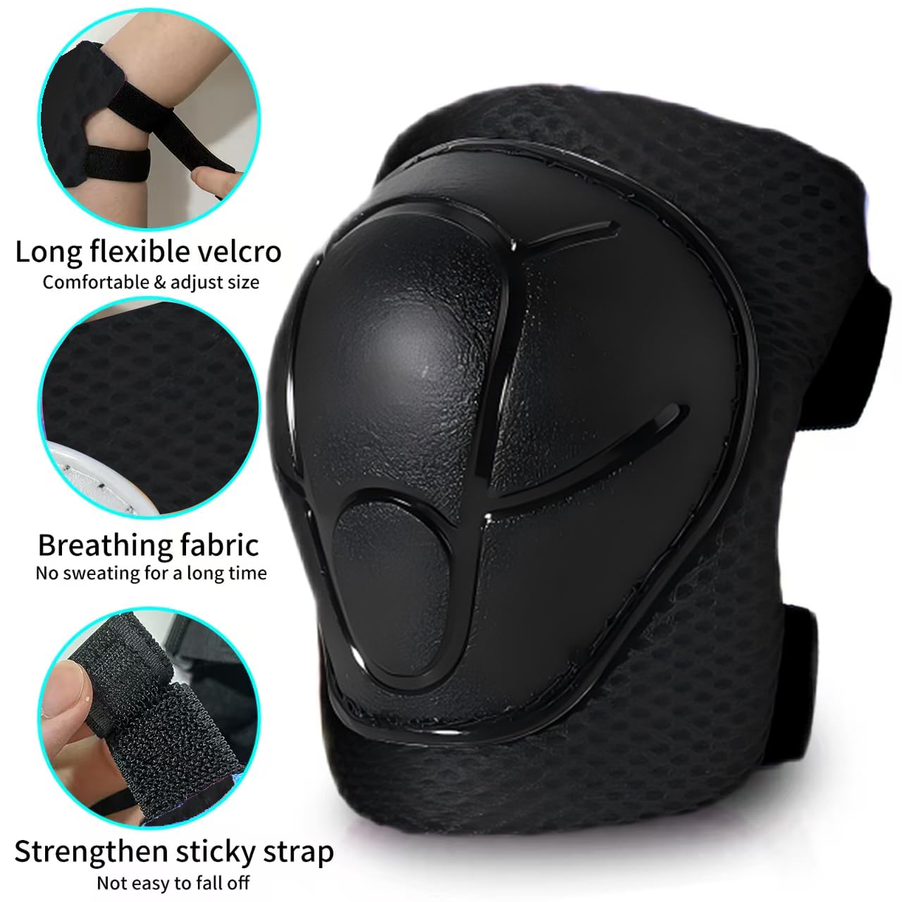 Gradient Color Kids Protective Gear Set Knee Pads for Kid 2-14 Years,W/ Adjustable Strap Kids/Youth Knee Pads Elbow Pads Wrist Guards Set for Inline Roller Skates,Cycling,BMX Bike,Skateboard,Scooter