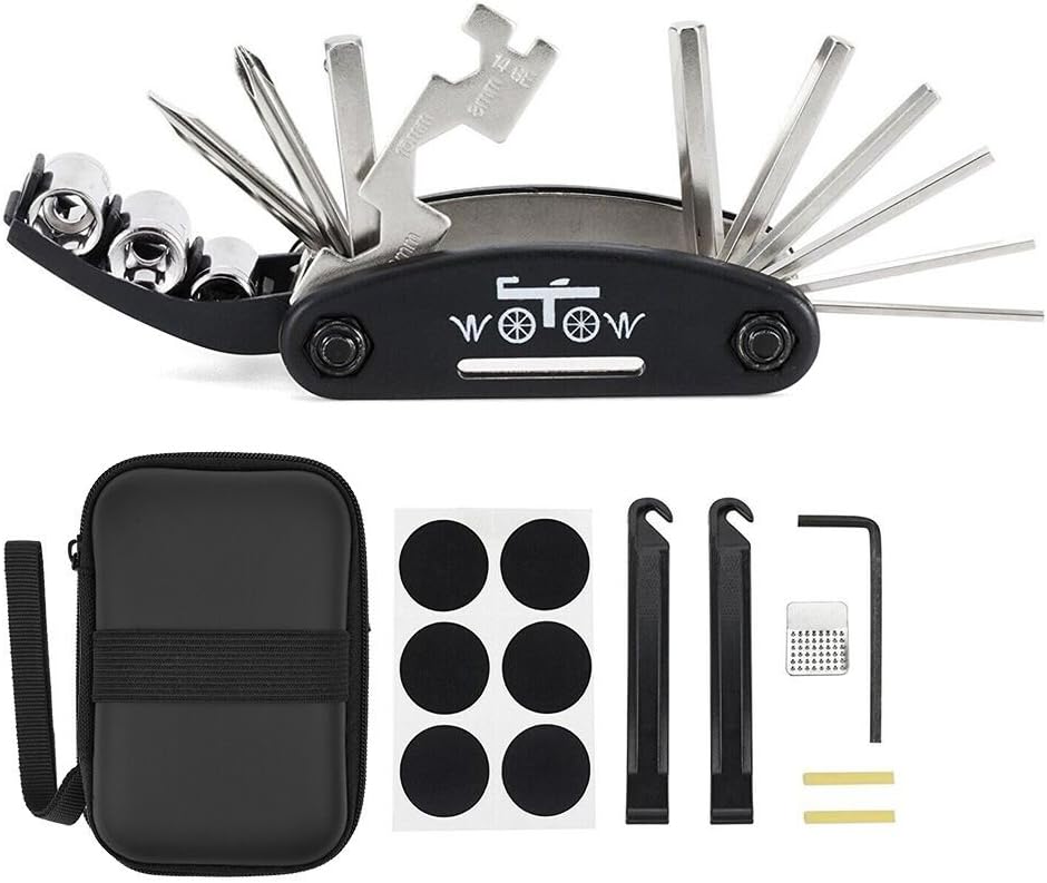 WOTOW Bike Tool Kit, Portable Repair Mountain Bicycle Multitool, 16 in 1
