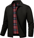 TBMPOY Mens Lightweight Jackets Light Windbreaker Full Zip Casual Work Jacket Golf Business Fall Track Coat with Pockets