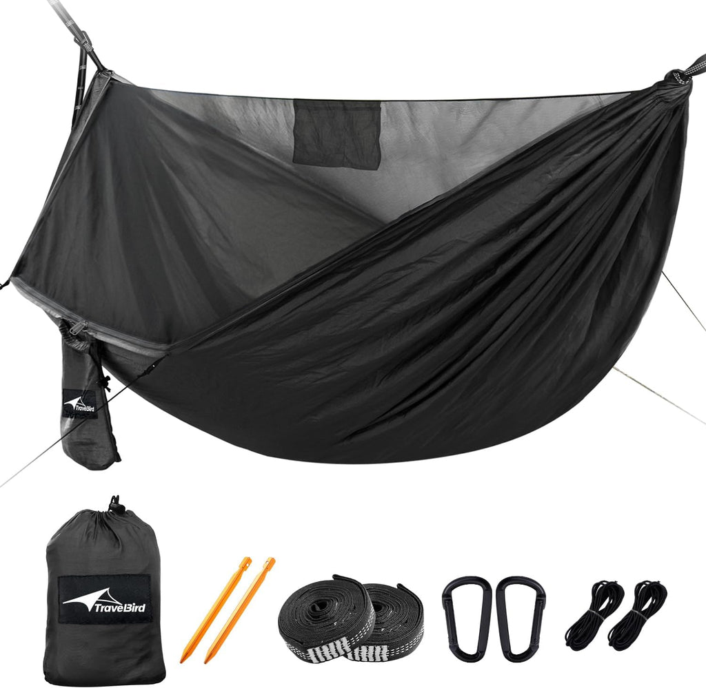 Camping Hammock with Mosquito Net and Ridge Rope, 2 Person Extra Large