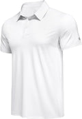 PINSPARK Men's Golf Polo Shirts UPF 50+ Moisture Wicking Collared Shirts