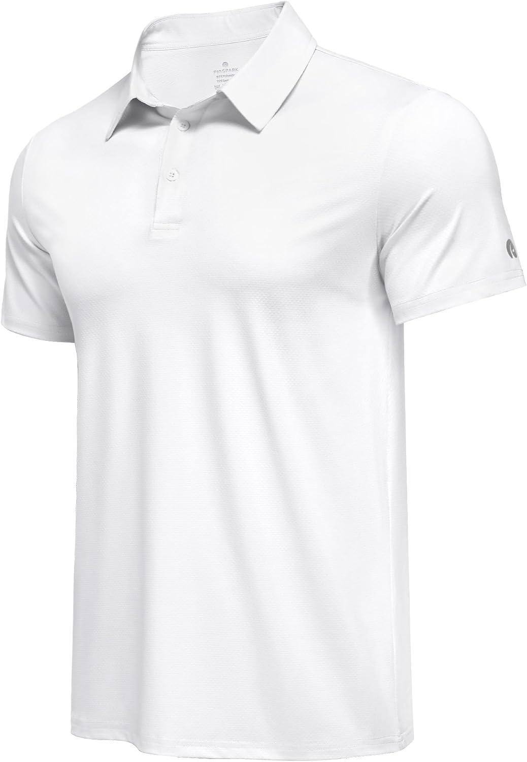 PINSPARK Men's Golf Polo Shirts UPF 50+ Moisture Wicking Collared Shirts
