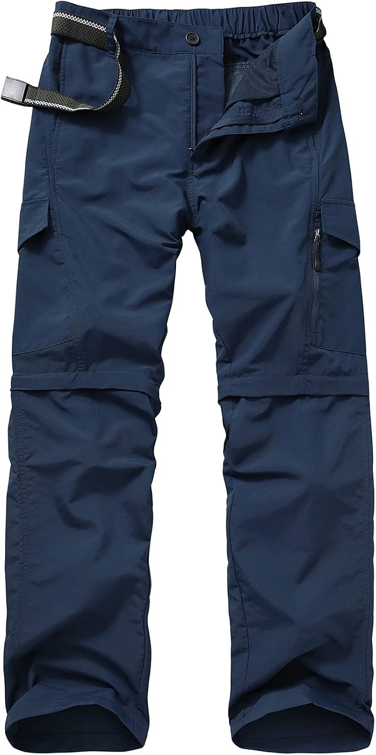 linlon Boy Scout Pants Hiking Mens Convertible Zip Off Safari Fishing