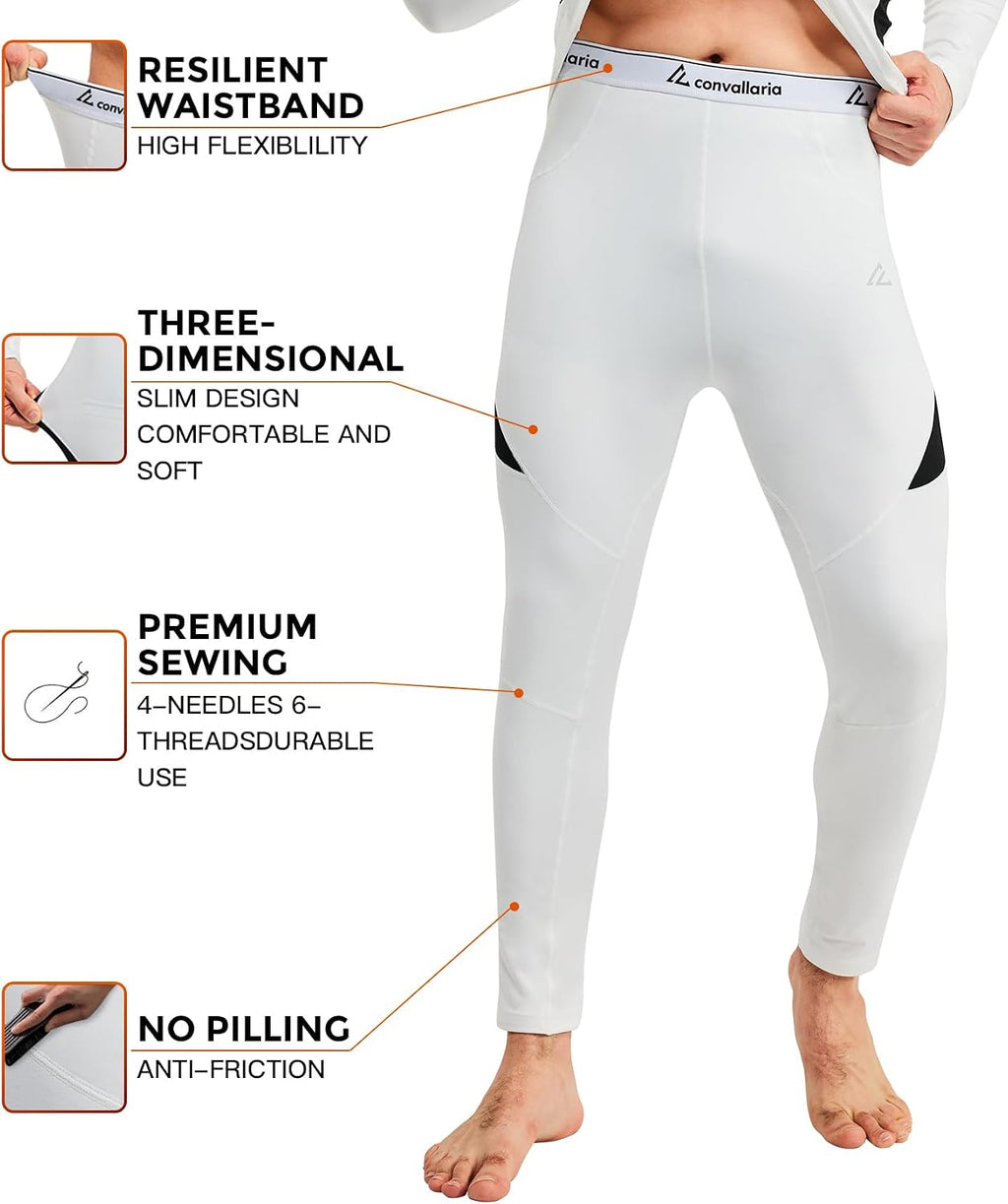 Mens Thermal Underwear Long Johns Set Cold Weather Hunting Base Layer