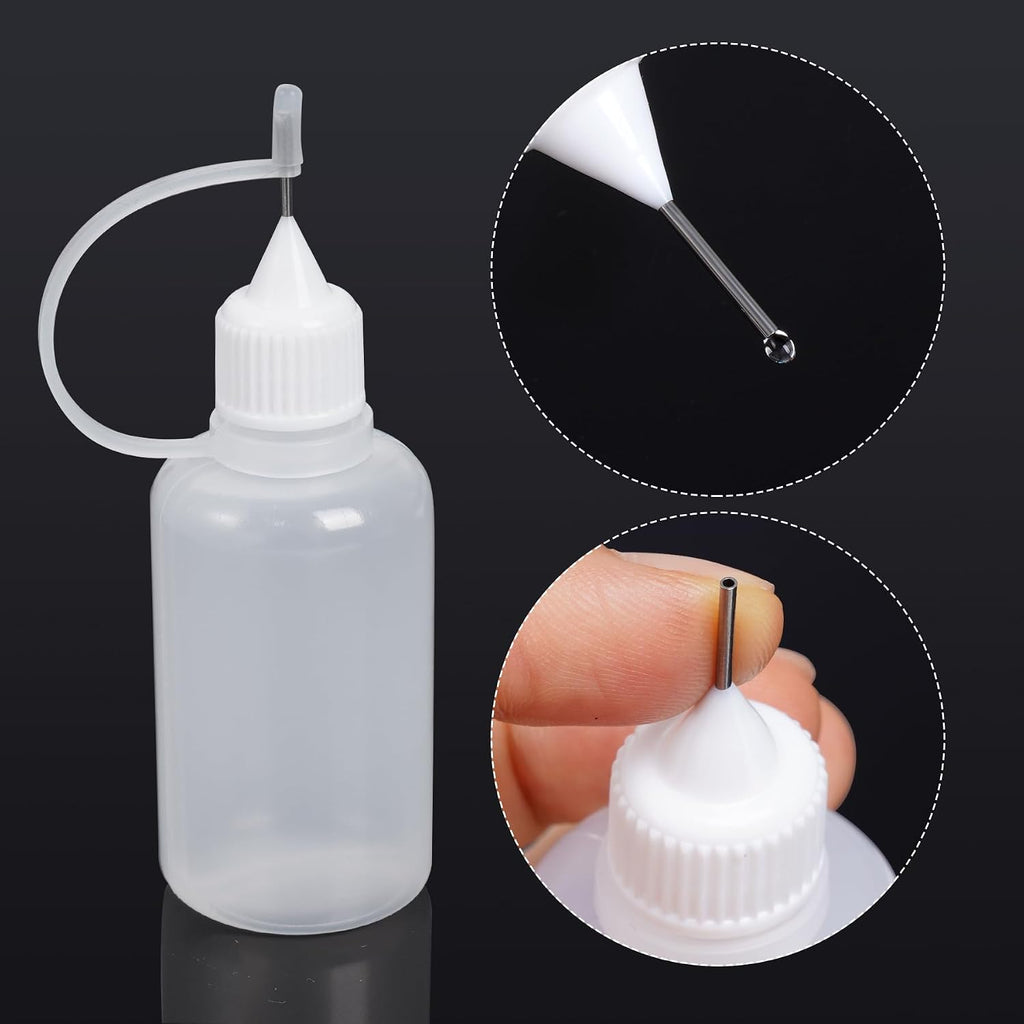 Bantoye 20 Pcs Needle Tip Glue Bottle Applicator, 30 ml