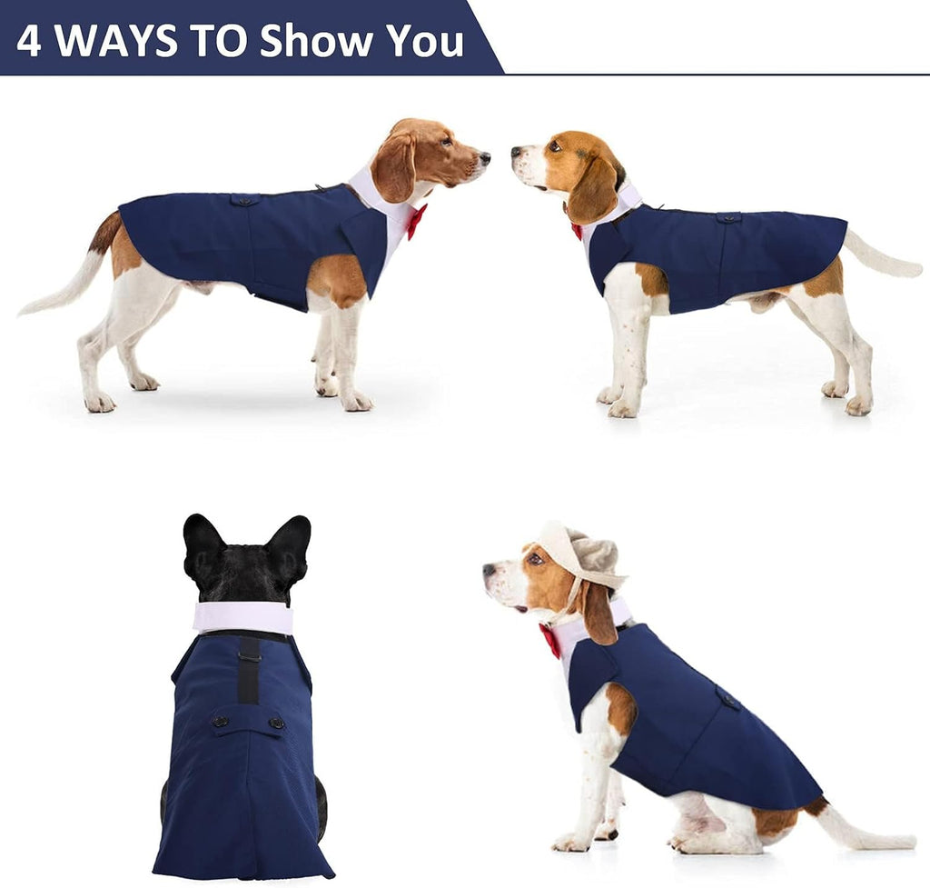 Dog Tuxedo for Large Dogs, Dog Suit and Bandana Set, Dog Costume Outfit