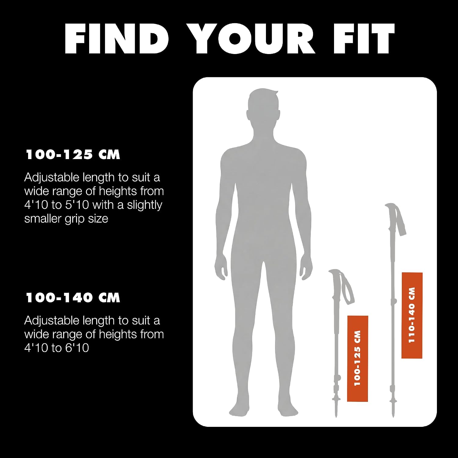 BLACK DIAMOND Trail Trekking Poles (Pair), Lightweight, Aluminum, Hiking