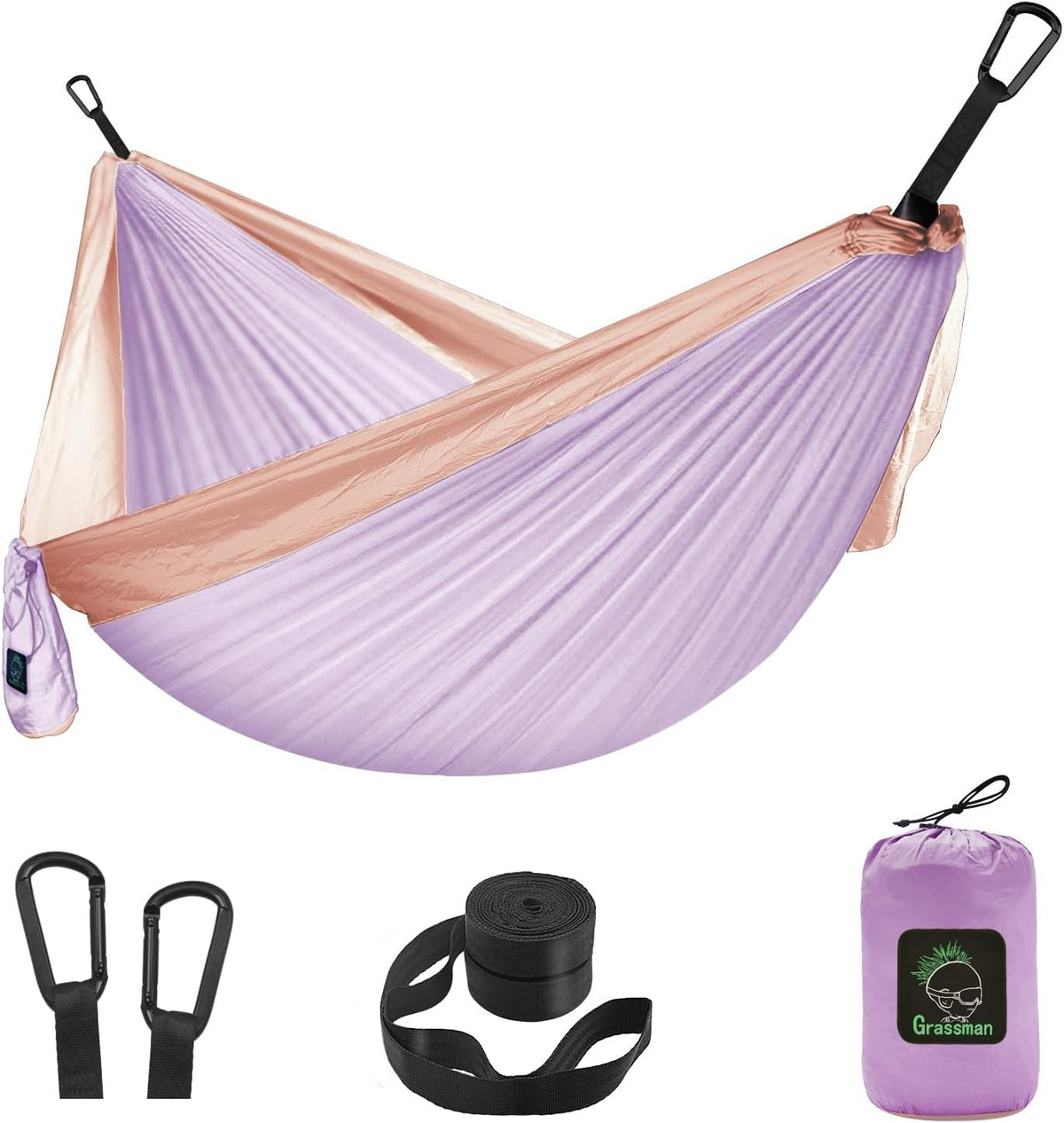 Grassman Kids Small Hammock for Camping Portable Hammock for Child Girls Boys Ultralight Backpack Mini Hammocks with Straps Orange