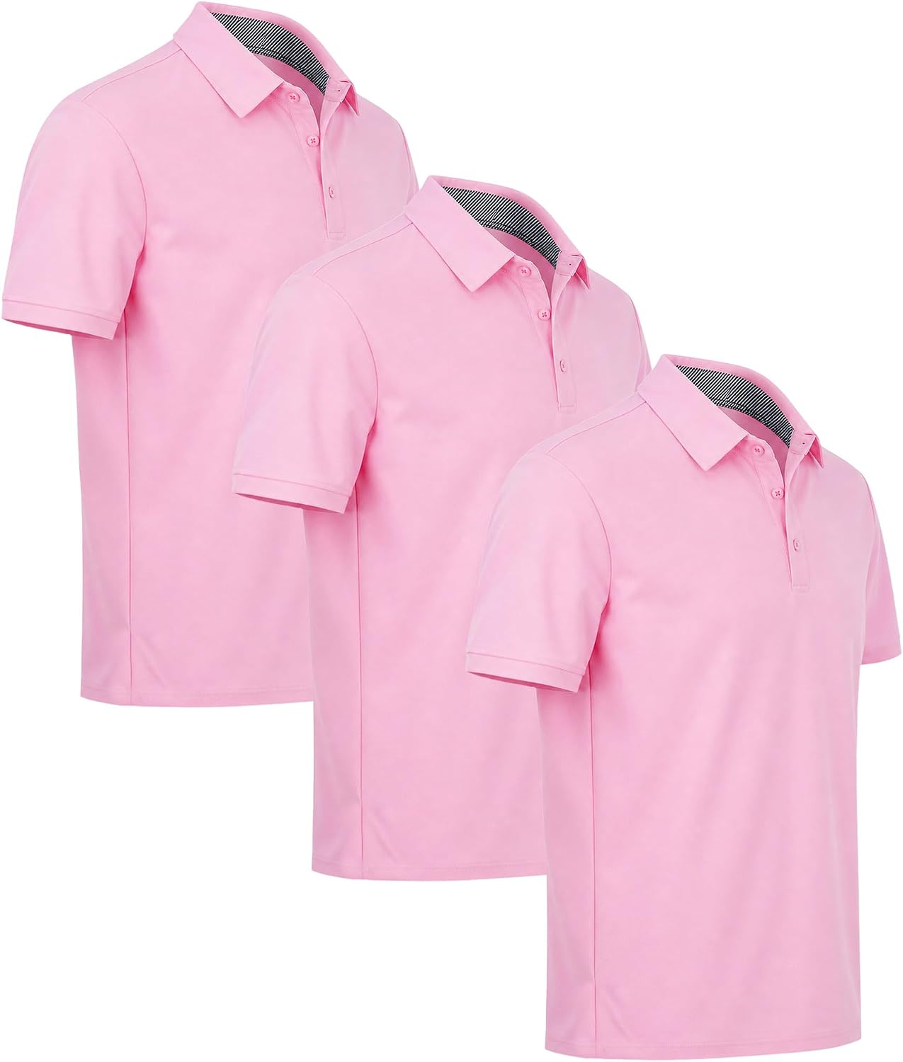 ZITY 3 Pack Mens Golf Polo Shirts Short Sleeve Business Casual T-Shirts