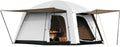 Castle Unicorn 4-6 Person Camping Tent, Large Family Cabin Tents with Porch & Rainfly, Double Layer Waterproof Glamping Tent with 2 Rooms 2 Doors, Portable Big Tents for Outdoor Camping Hiking Party