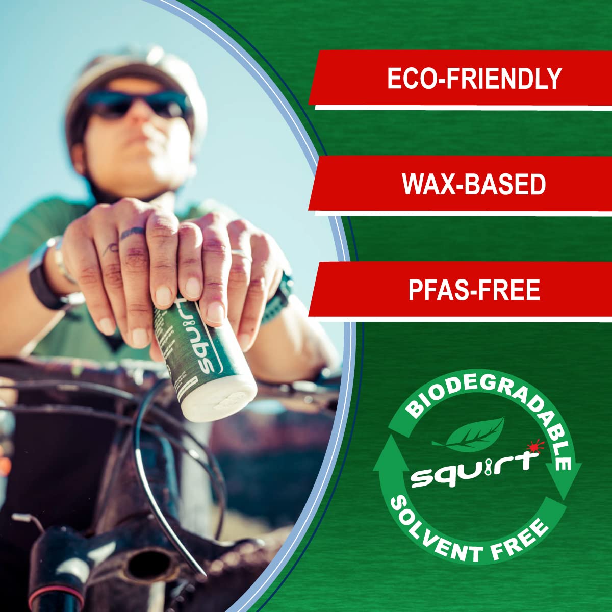 Squirt E-Bike Chain Wax 0.5 Oz, 6 Pack - High-Pressure Additives for E-Bikes - Ebike Chain Lubricant for Wet & Dry Conditions - Electric Bike Chain Lube Reduces Noise & Friction - Ebike Accessories