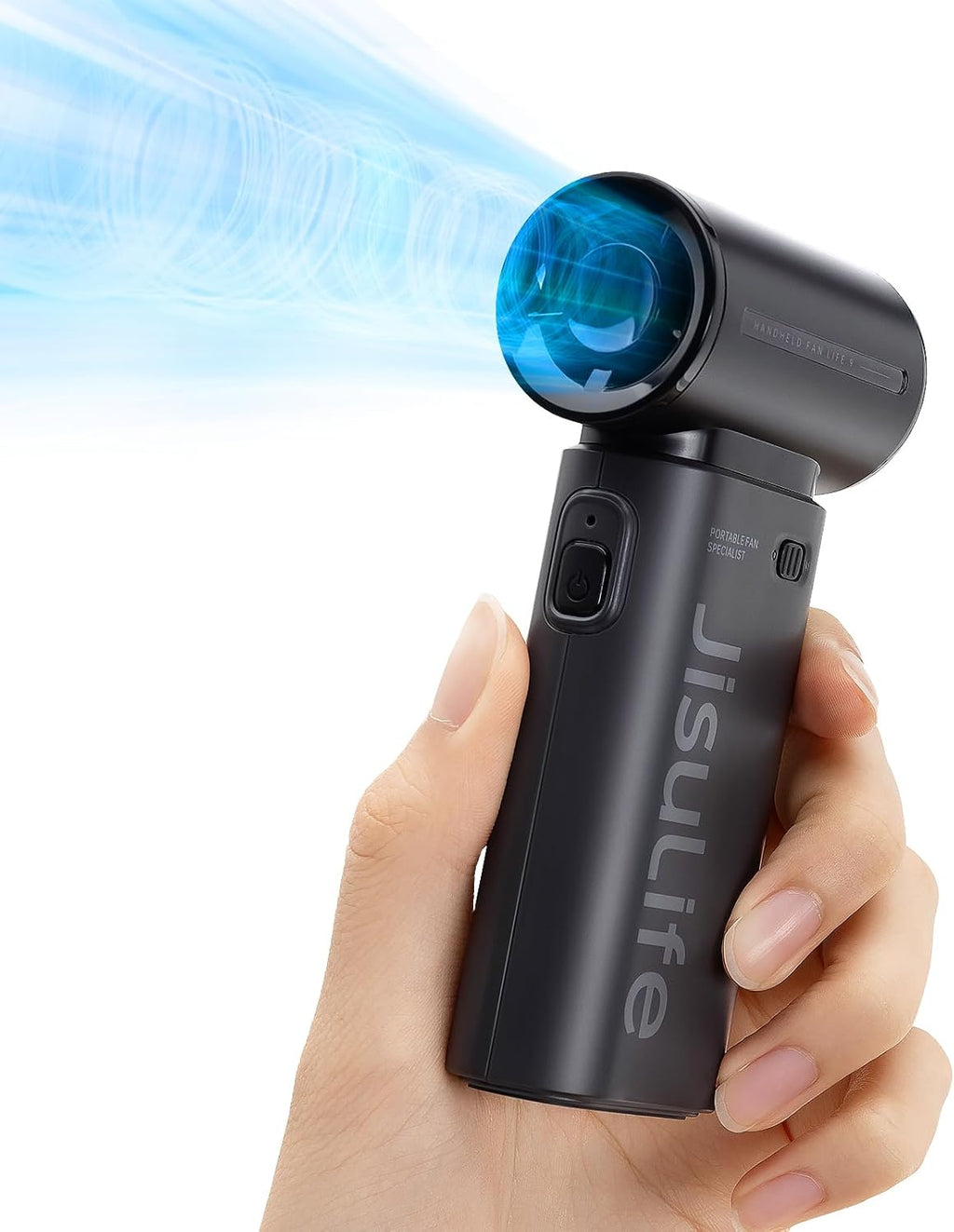 JISULIFE Portable Handheld Fan Life9, Turbo Airflow, Up to 18H Runtime