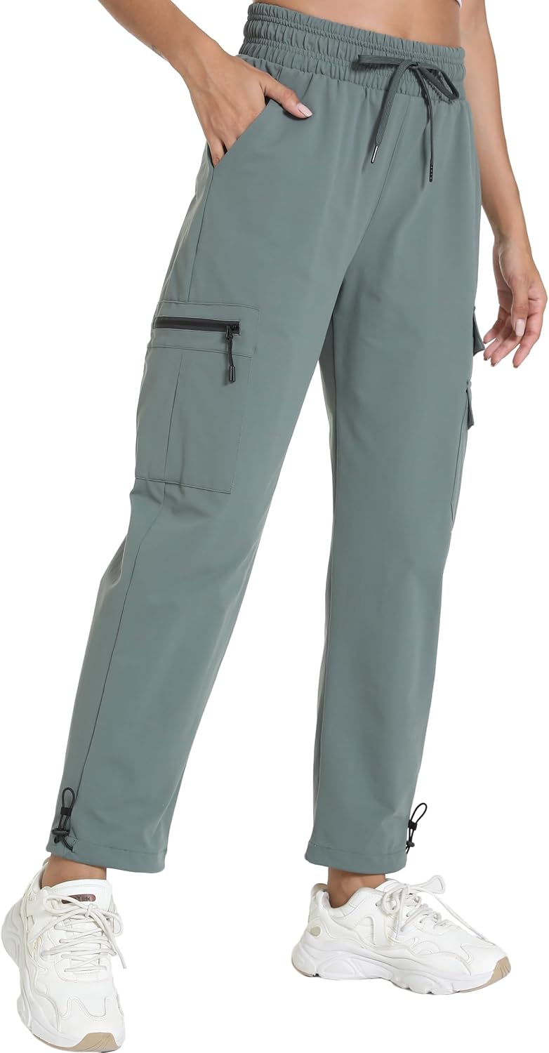 Rrosseyz Women's Hiking Pants with Pockets Lightweight Water Resistant
