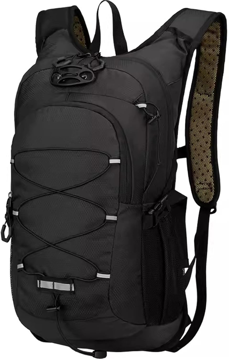 Lightweight Cycling Hydration Backpack,Large Capacity Pack for Travel,Hiking,Climbing,Skiing,Running Daypack for Men Women (Black)