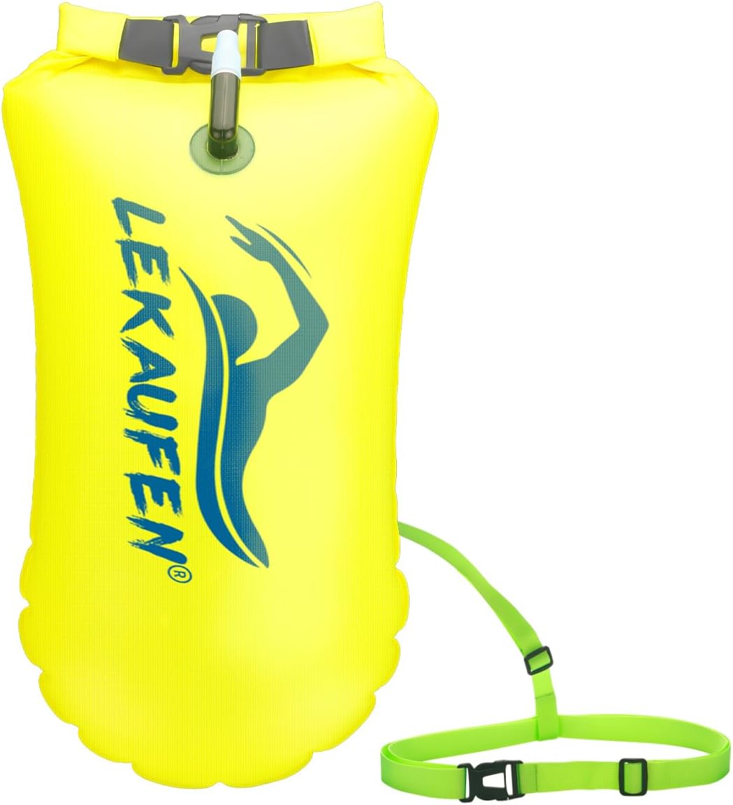Swim Buoy for Open Water, 20L Inflatable Swim Safety Float