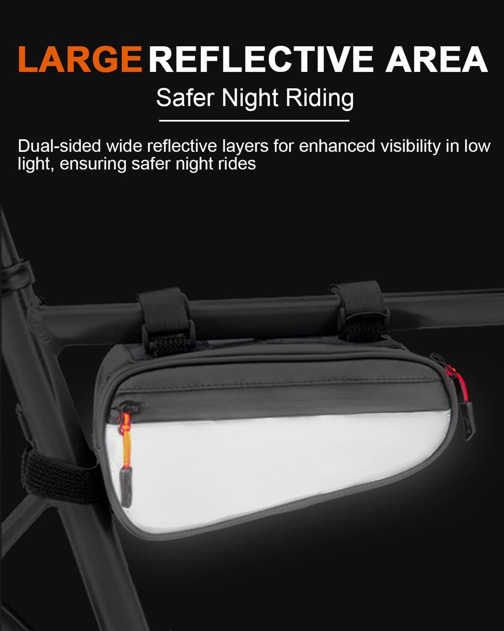 Bike Frame Bag, 3-in-1 Waterproof Top Tube Triangle Storage Pouch