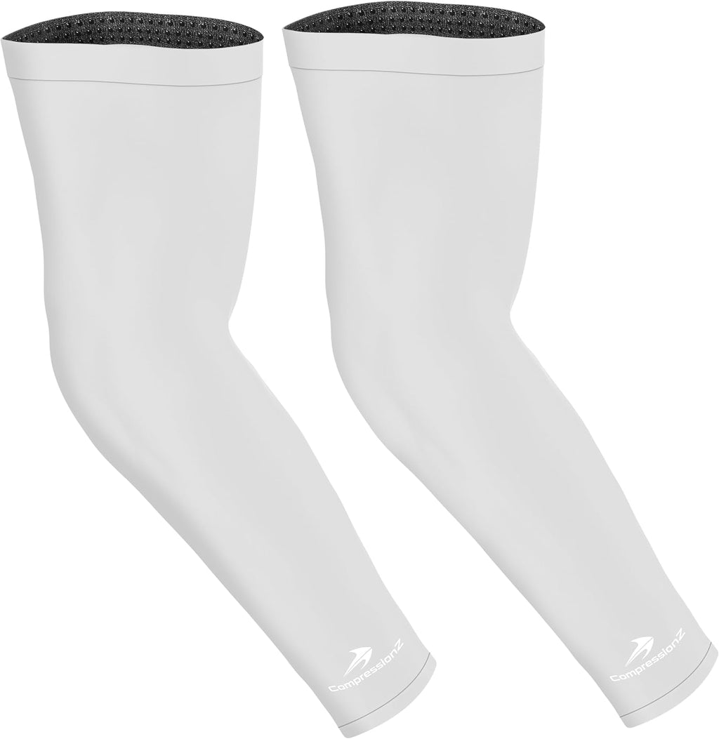 CompressionZ Compression Arm Sleeves for Men & Women| Cooling UV Sun Protection Elbow Pain Relief for All Sports and Recovery