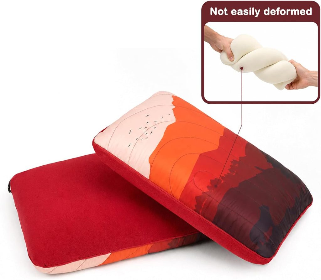Camping Pillow Memory Foam Travel Pillow Packable Backpacking