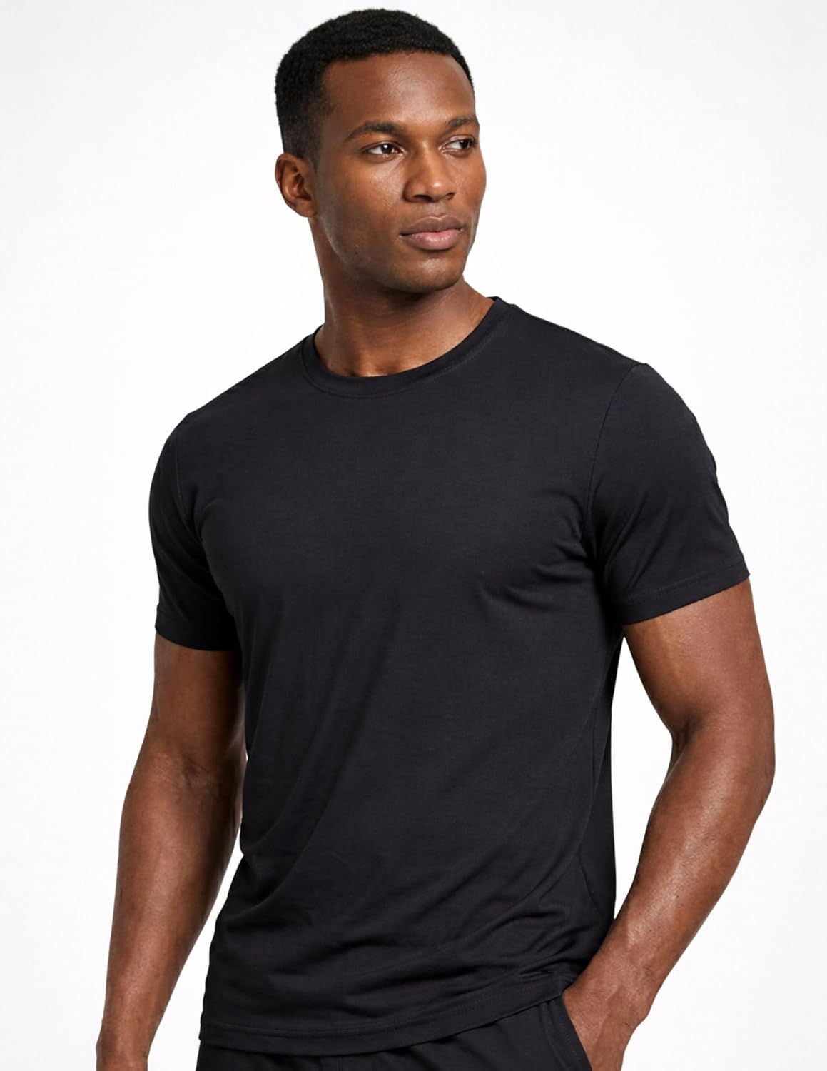 5 Pack Men’s Active Quick Dry Crew Neck T Shirts | Athletic Running Gym Workout Short Sleeve Tee Tops Bulk