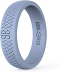 Silicone Ring For Women | Premium Rubber Wedding Band | Perfect For Fitness, Lifting, Active Lifestyle - Comfortable and Durable