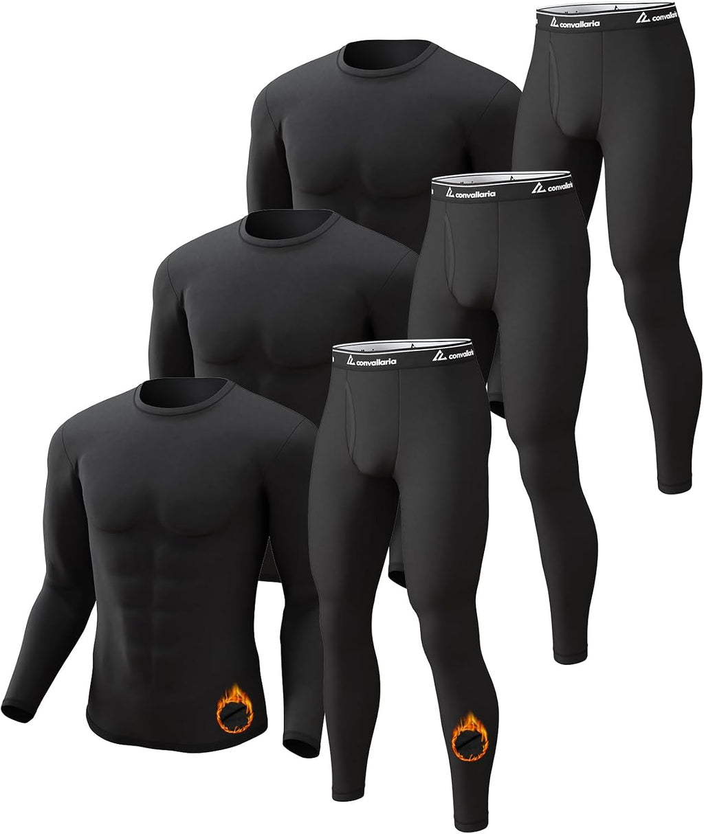 Mens Thermal Underwear Long Johns Sets Cold Weather Base Layer Shirts