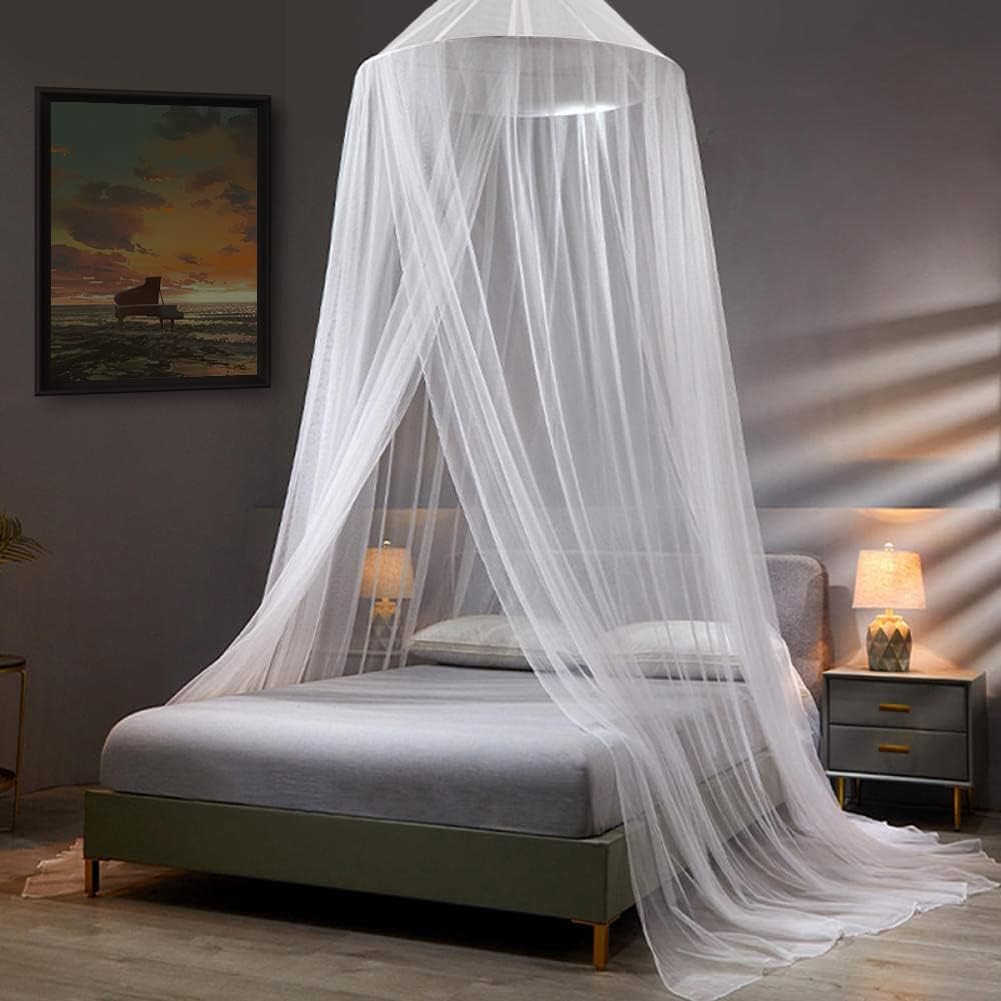 Mosquito Net Bed Canopy for Girls Dome Bed Curtains Tent Twin Queen Size