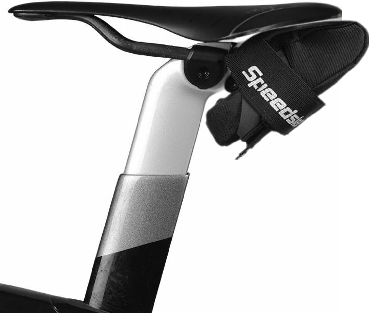 SpeedSleev Ranger Medium Bike Saddle Bag – Compact Under Seat Cycling Pack for Road, Gravel & MTB – Waterproof, Rattle-Free Tool Storage – Lightweight Bike Gear Bag with Safety Strap – Orange