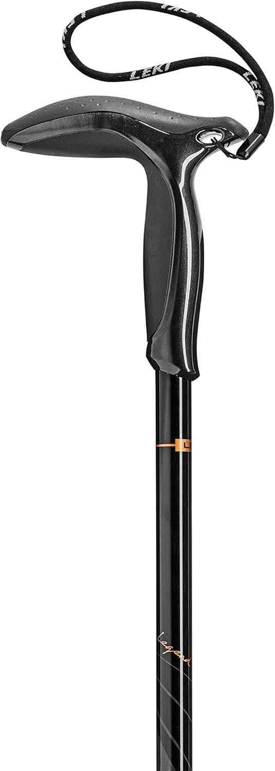 LEKI Legend Black Carbon Trekking Pole (Single) | Adjustable, Lightweight Hiking Stick