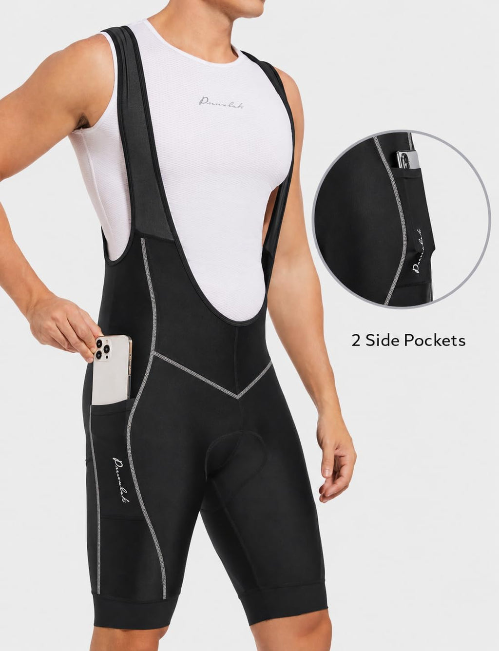 Przewalski Men’s 3D Padded Cycling Bib Shorts Bicycle Biking Bib Tights