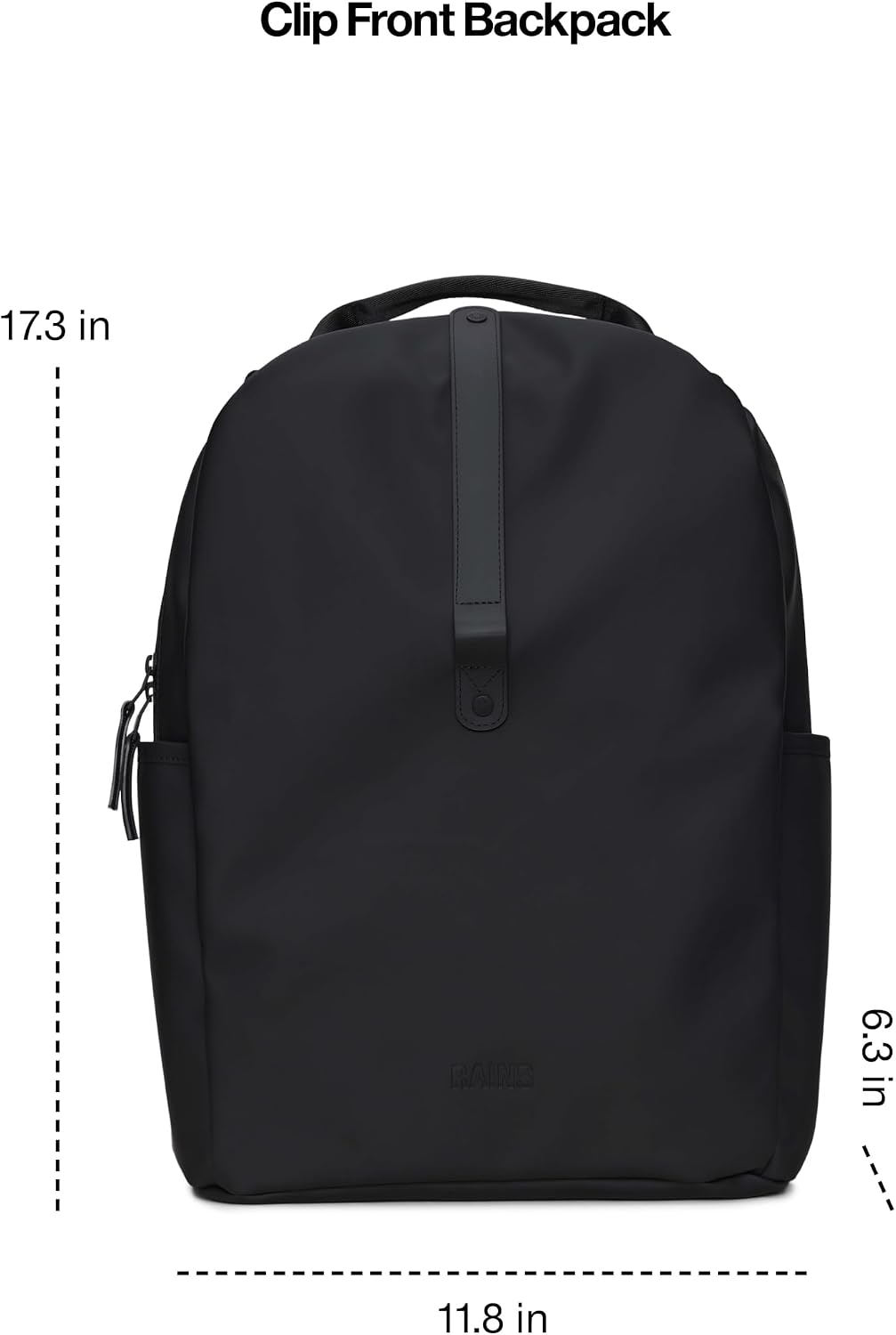 RAINS Clip Front Backpack - Waterproof Slim Travel Laptop Bag, 5.5 Gallon