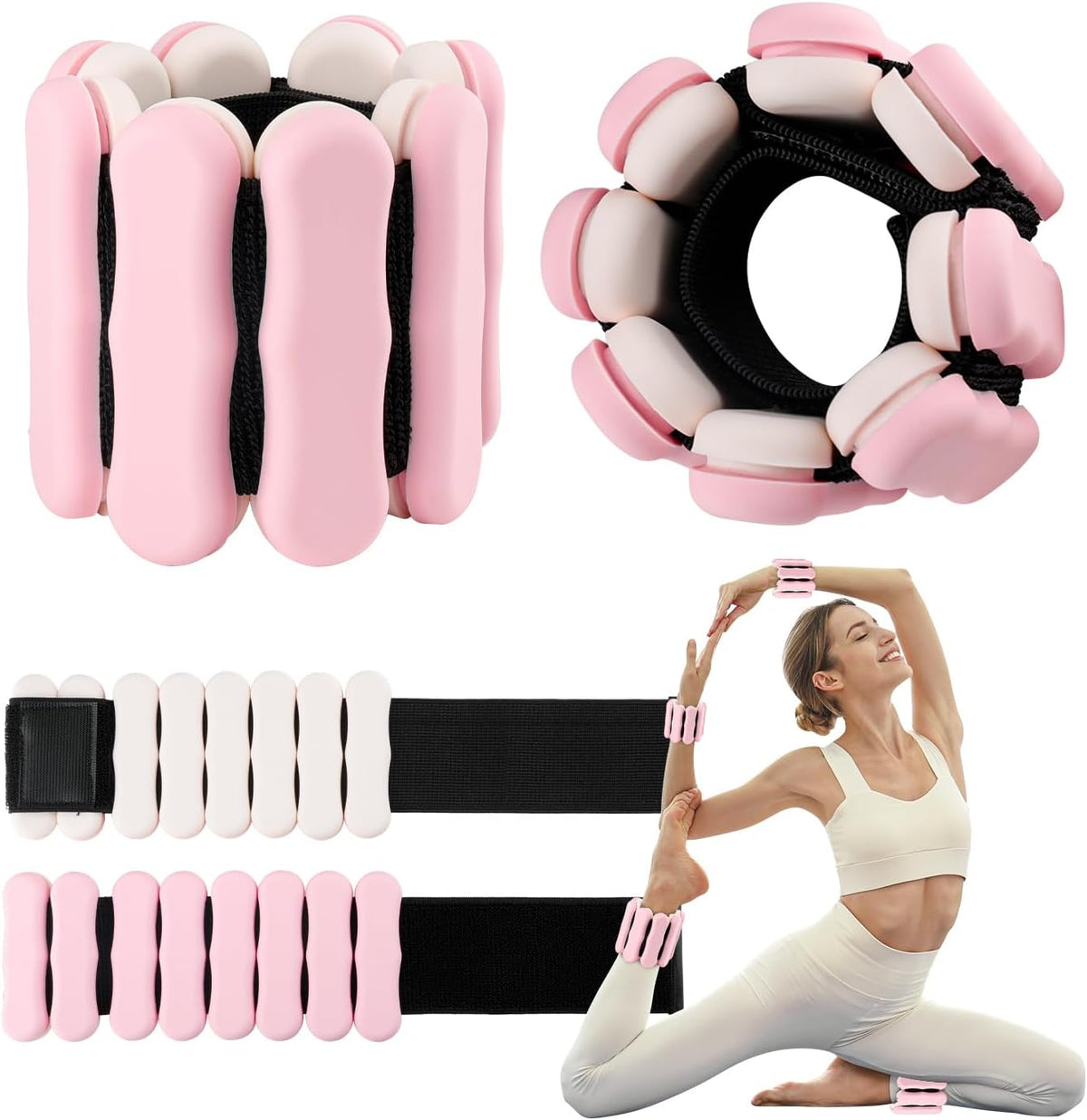 Ankle Weights Wrist Weight for Women Men, Set of 2, 1 lb/2 lb Each