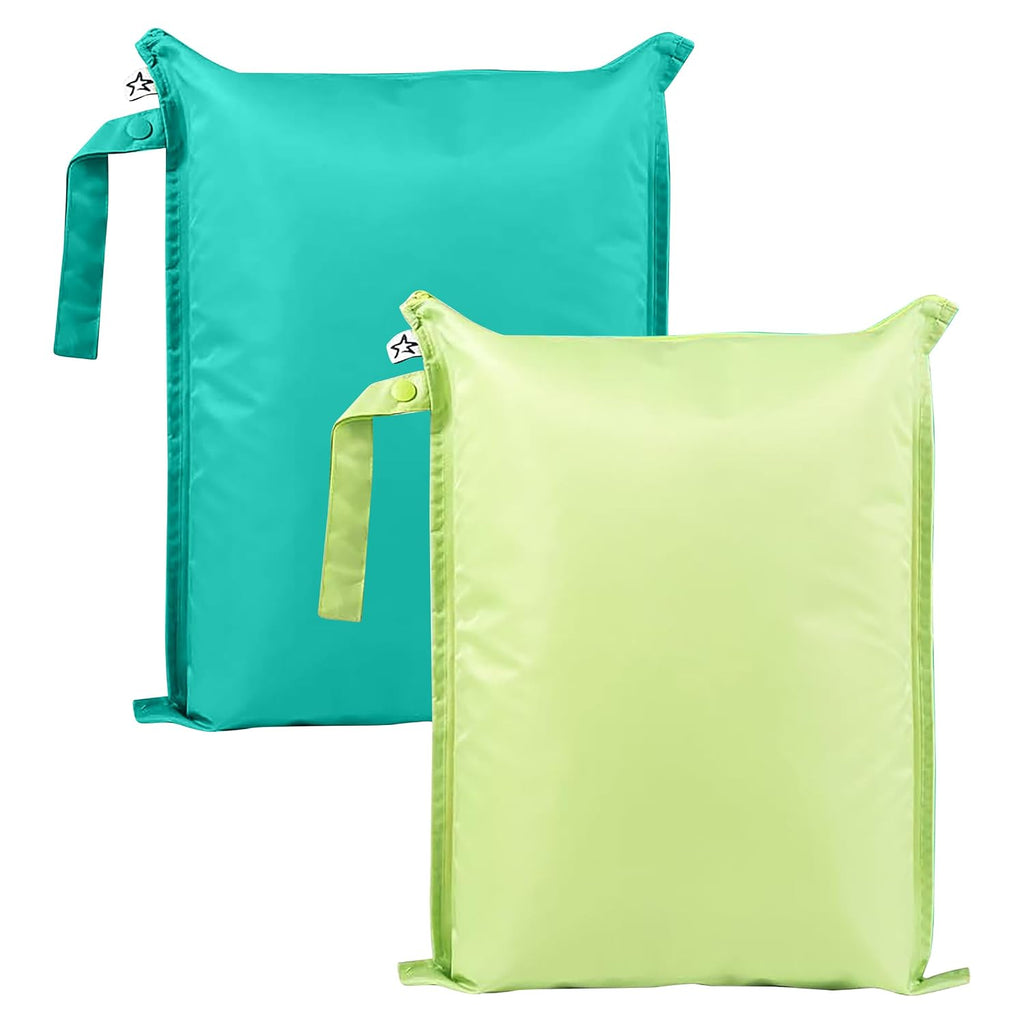 Tiny Twinkle Mess Proof Wet Bags | 1-Pack Reusable Waterproof Wet Bags for Swimsuits | Baby Clothes | Travel & Diaper Bag (Space)