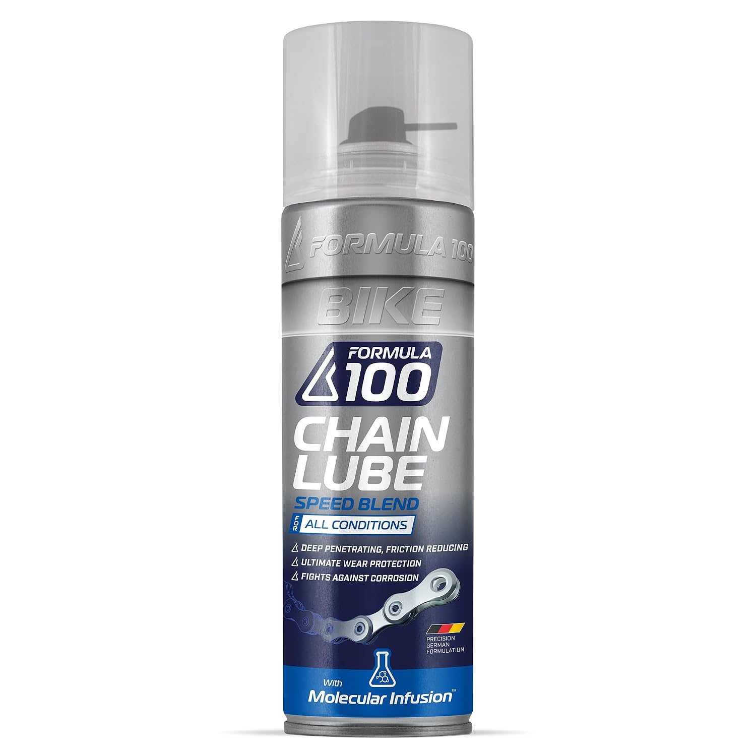 All Conditions Bike Chain Lube – All-Weather Lubricant Bicycles & Electric Bikes – Protects Against Wear, Reduces Friction, Fights Corrosion – 300ml Aerosol (10.14 oz)