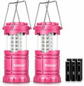 SSAV Battery Powered LED Lanterns (Batteries Included) (2 Pack Pink)