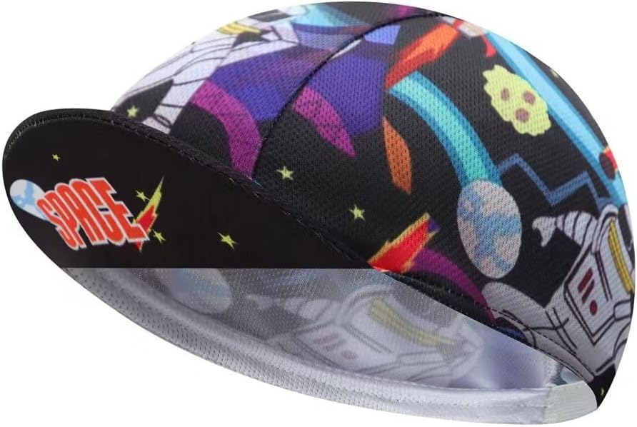 Funny Cycling Cap - Polyester Cartoon Cycling Hat-Under Helmet - Cycling Helmet Liner Breathable&Sweat Uptake