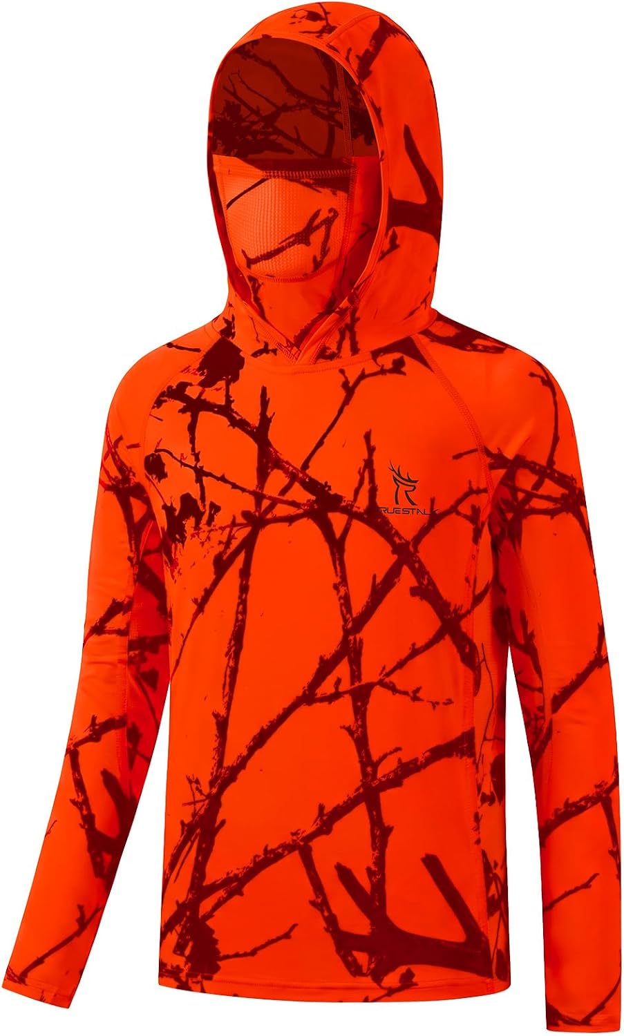 Youth UPF 50+ Camo Hunting Hoodie Shirt with Face Mask