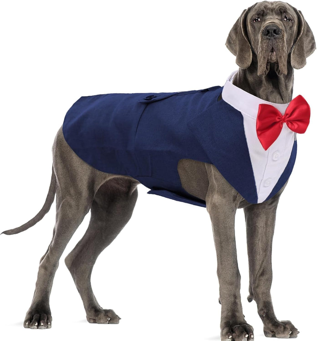 Dog Tuxedo for Large Dogs, Dog Suit and Bandana Set, Dog Costume Outfit