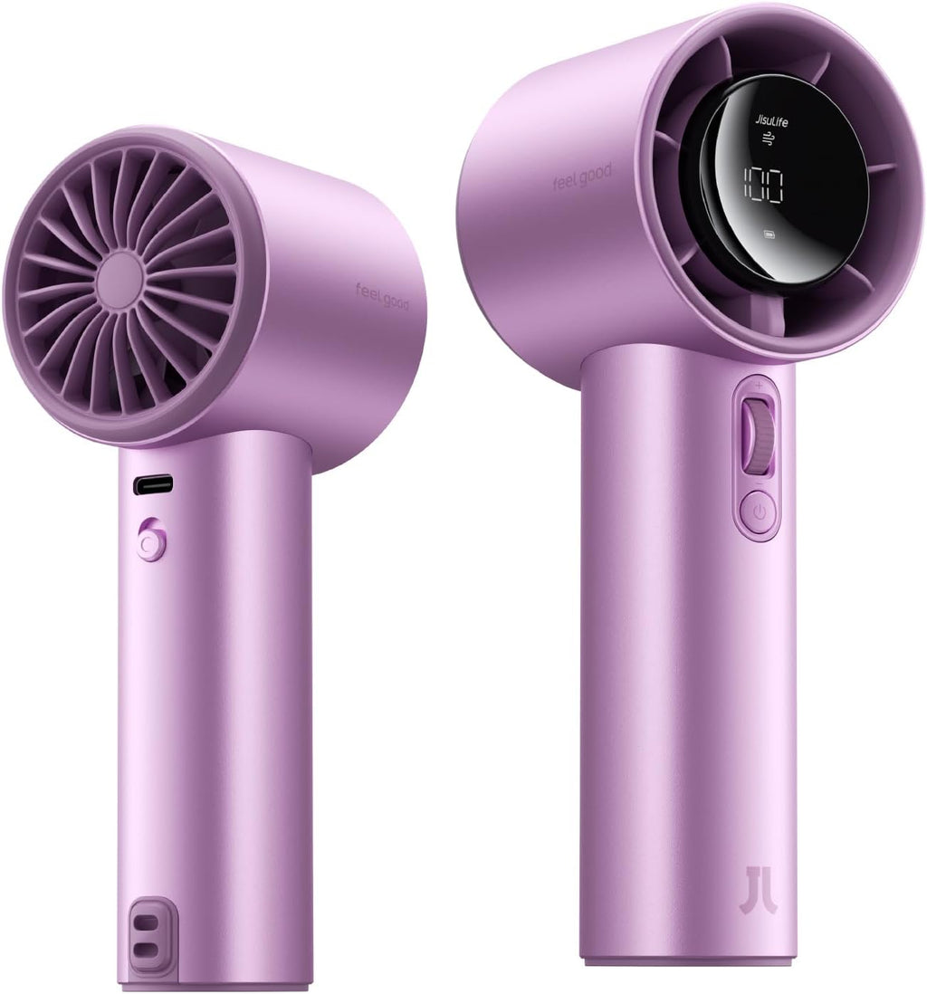 JISULIFE Handheld Fan Pro1S - Next-Gen Airflow: Up to 40H Runtime