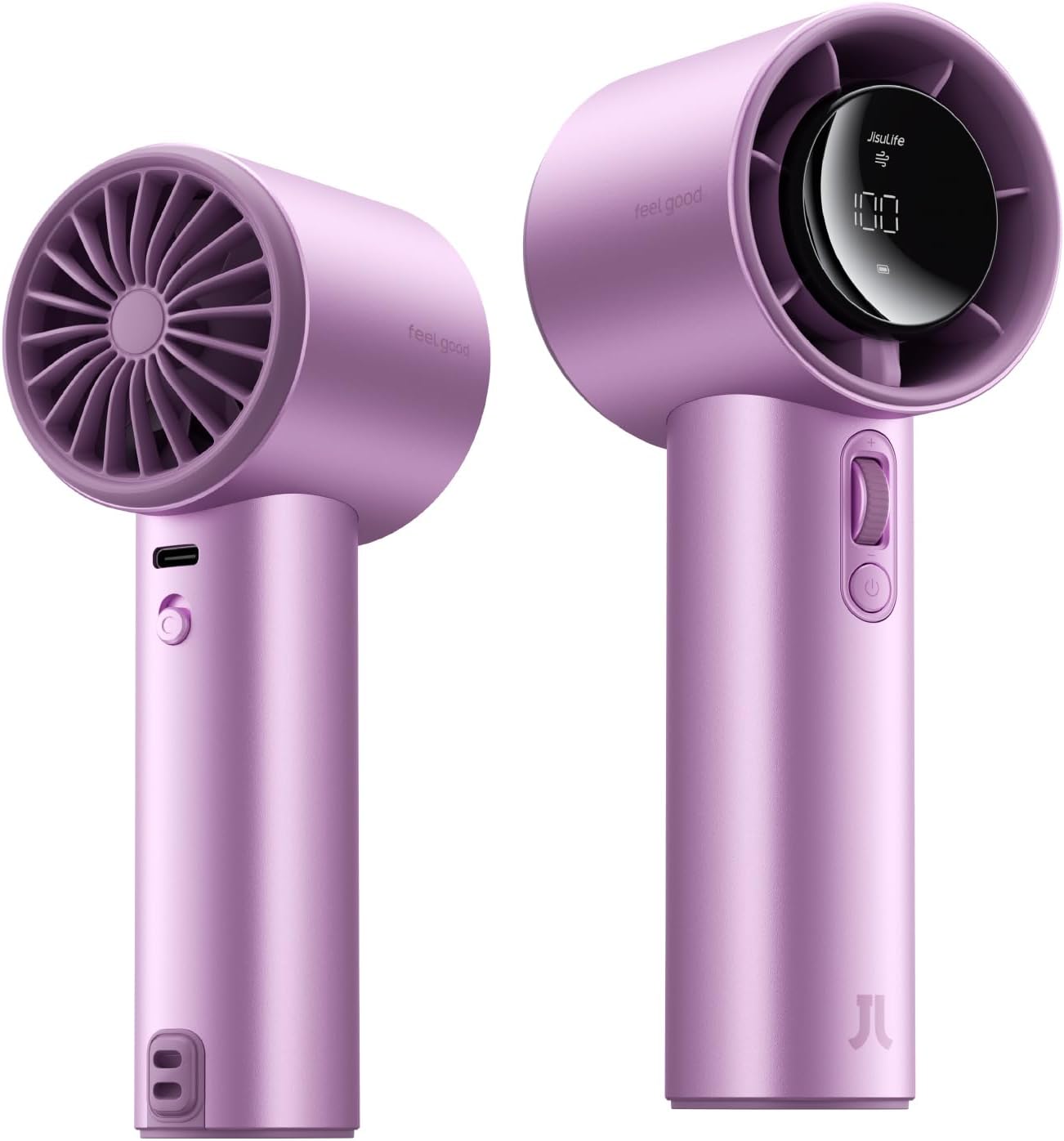 JISULIFE Handheld Fan Pro1S - Next-Gen Airflow: Up to 40H Runtime