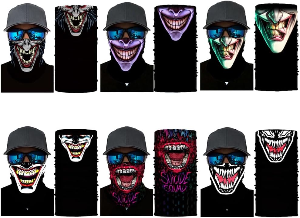 Neck Gaiter Mask,UV Protection Bandana Gator Face Cover Covering Mask,Tube Scarf,Neck Warmer Balaclava,Headband