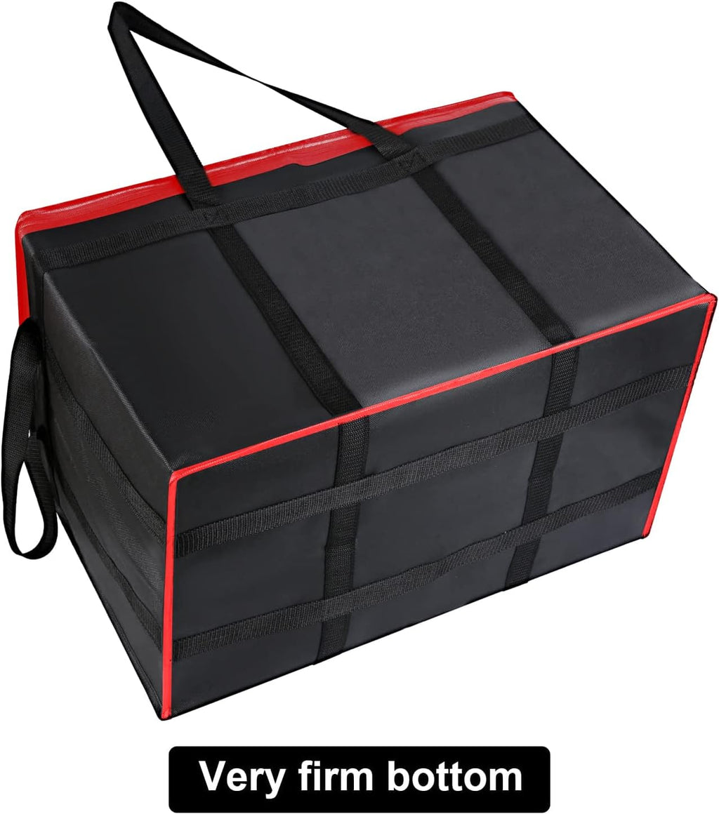 musbus For doordash catering bag 22x14x13 Black Red Insulated Food Delivery Bag Cooler Bags Keep Food Warm Catering Therma for doordash Catering Cooler BagsTherma Shopper hot XXXL 22w x 14 lx 13d