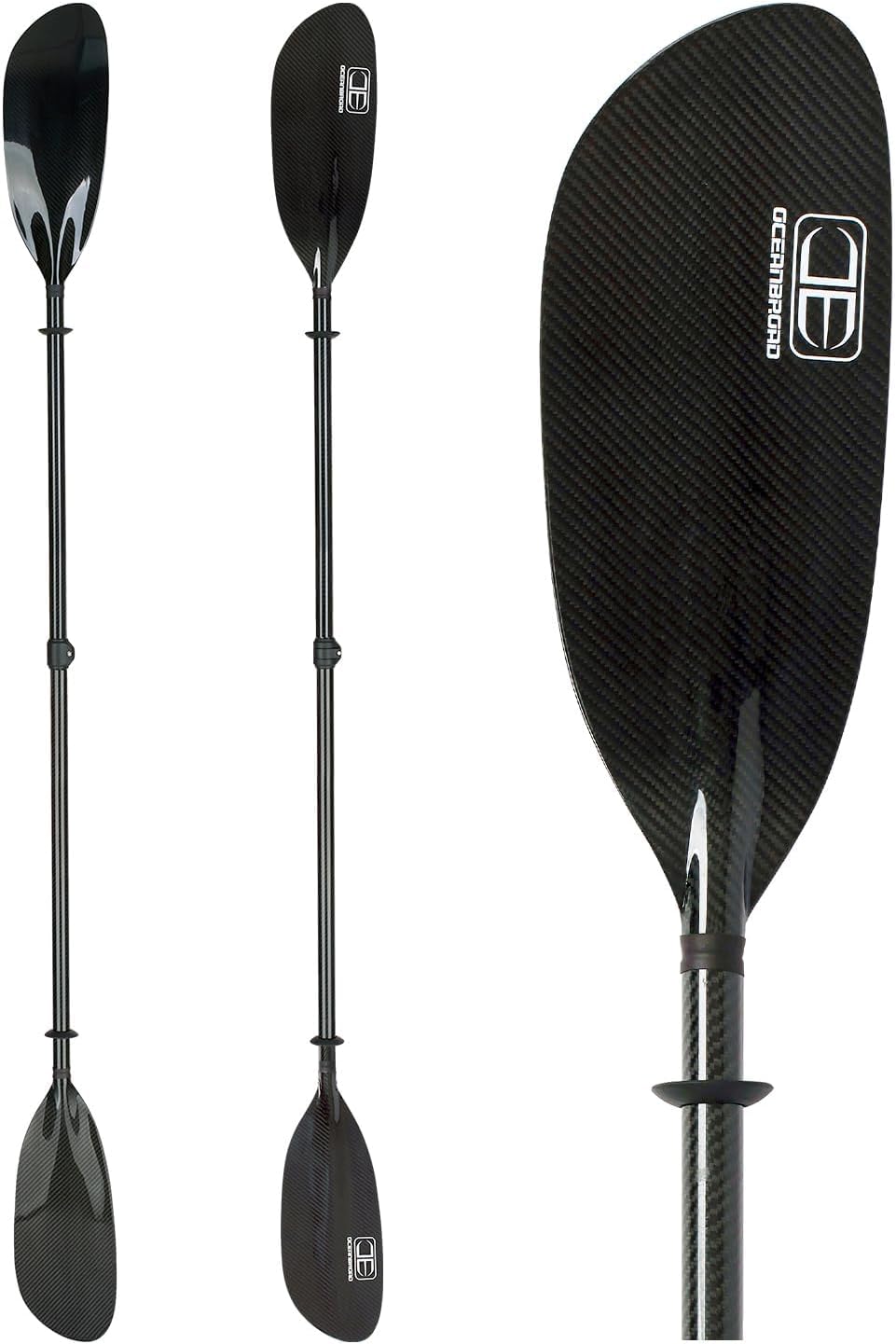 OCEANBROAD Full Carbon Fiber Adjustable Kayak Paddle, 2-Piece