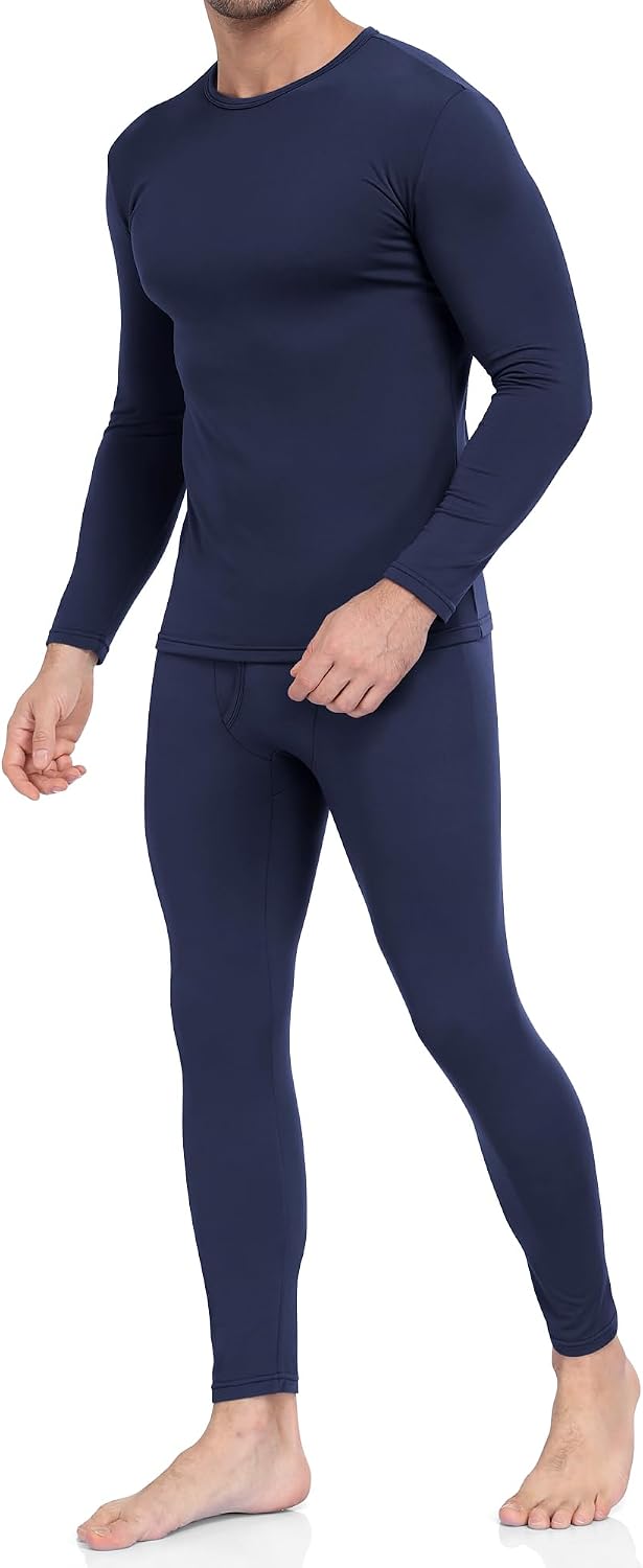Thermal Underwear for Men Long Johns Set Fleece Lined Winter Cold Weather