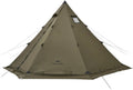 Naturehike Ranch Fire Teepee Tent, Cold Weather Winter Hot Tent with Stove Jack, 4-6 Person Waterproof Windproof 4 Season Tents for Camping